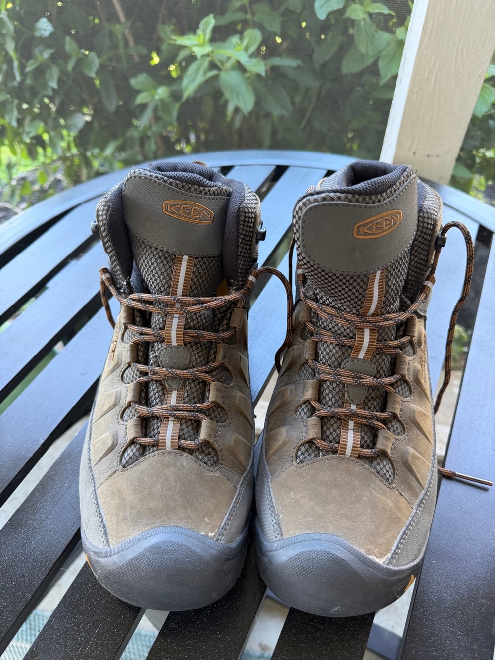 Keen Men's Brown and Gray Waterproof Hiking Boots